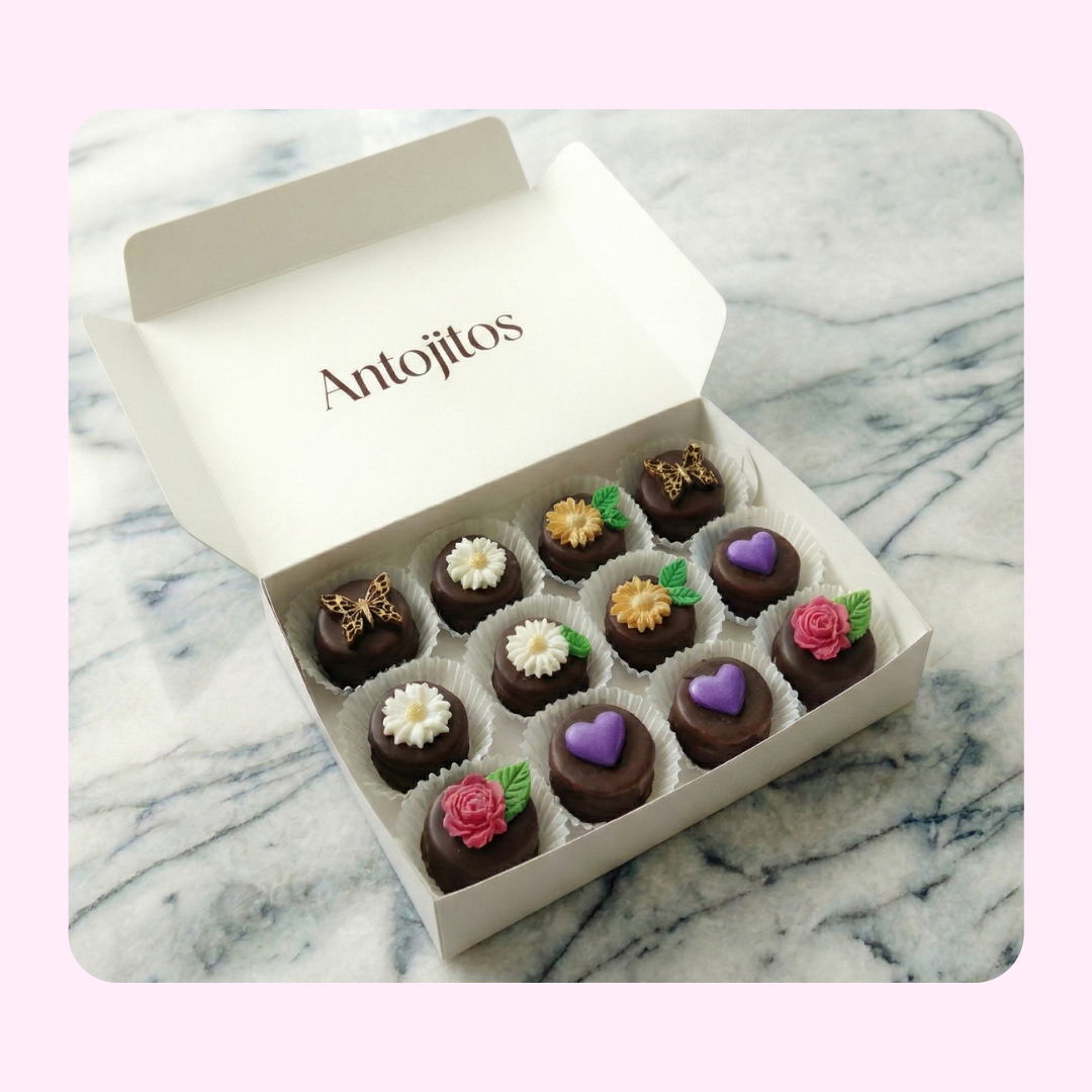 Alfajor cóctel decorado