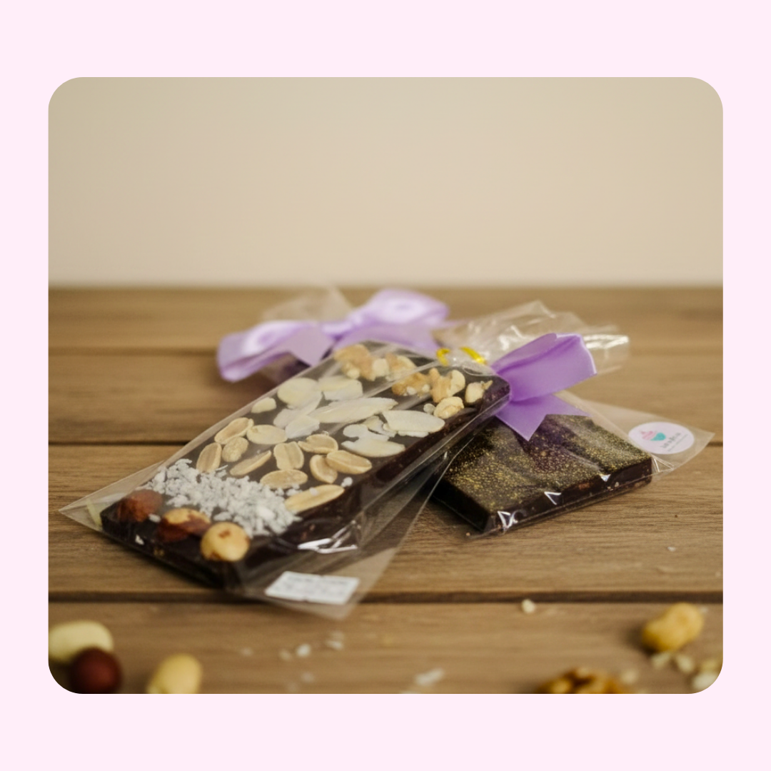 Barras de chocolate con frutos secos