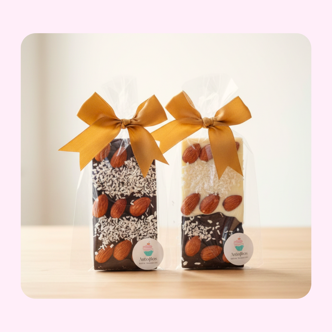 Barras de chocolate con frutos secos